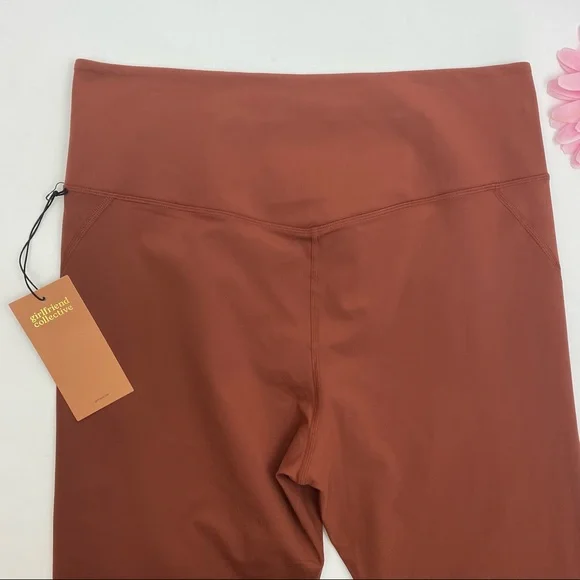 Girlfriend Collective Compressive High Waisted Leggings: Sedona/Ember (Rust) - Picture 8 of 13